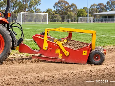 Tractor-Towed Scraper at Soccer Field — application concept