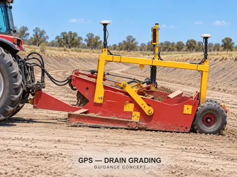 GNSS guidance for dry drain grading — application concept