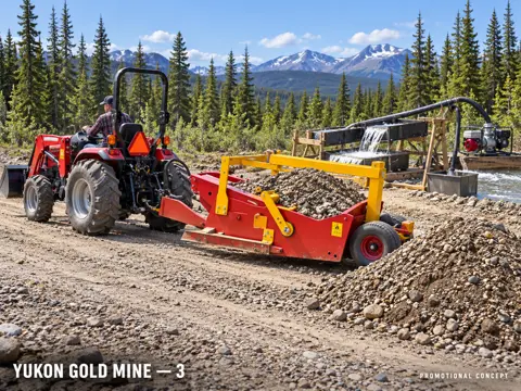 Yukon Gold Mine:  Approaching the Sluice Stockpile — application concept