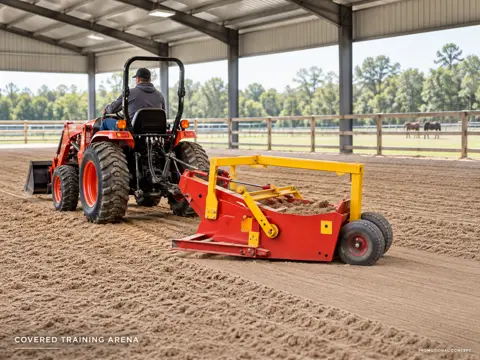 Compact Tractor Grooming Covered Arena — application concept